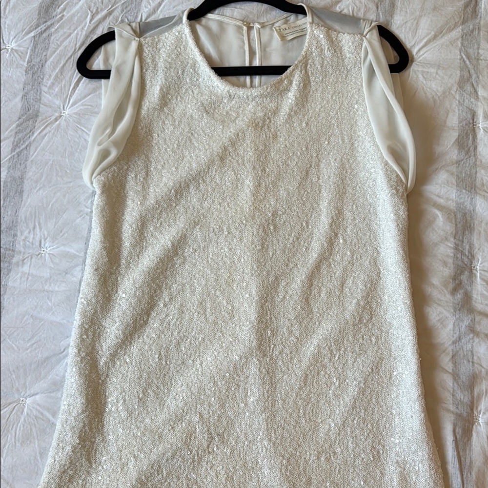 Zara Cream Textured Blouse